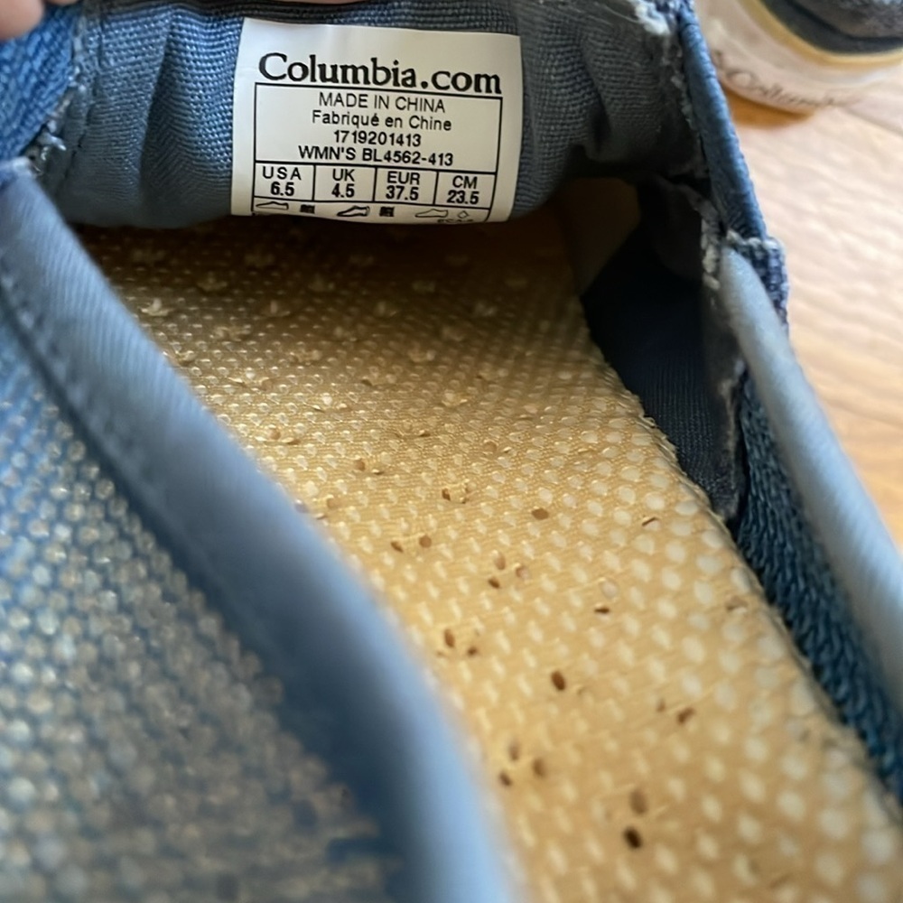 Columbia Women Vulc n Vent Canvas Slip On Sneaker Shoe Loafer Blue Women 6.5 - Picture 5 of 8